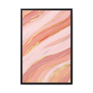 Feminine Abstract Glam Framed Canvas Wall Art