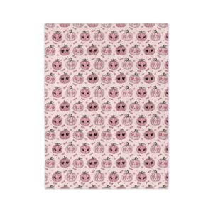 Halloween Microfiber Blanket (Pink Pumpkin Pattern)