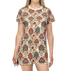 Boho Floral T-Shirt Dress for Women